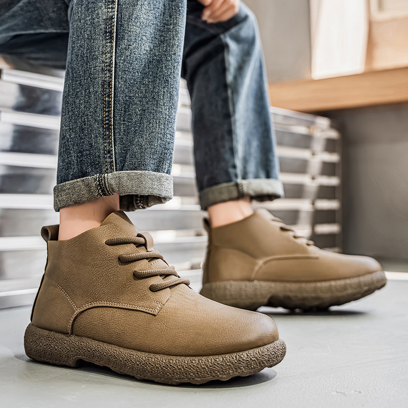 Chelsea Boots Men - Мужские ботильоны Коричневые короткие ботинки Роскошная