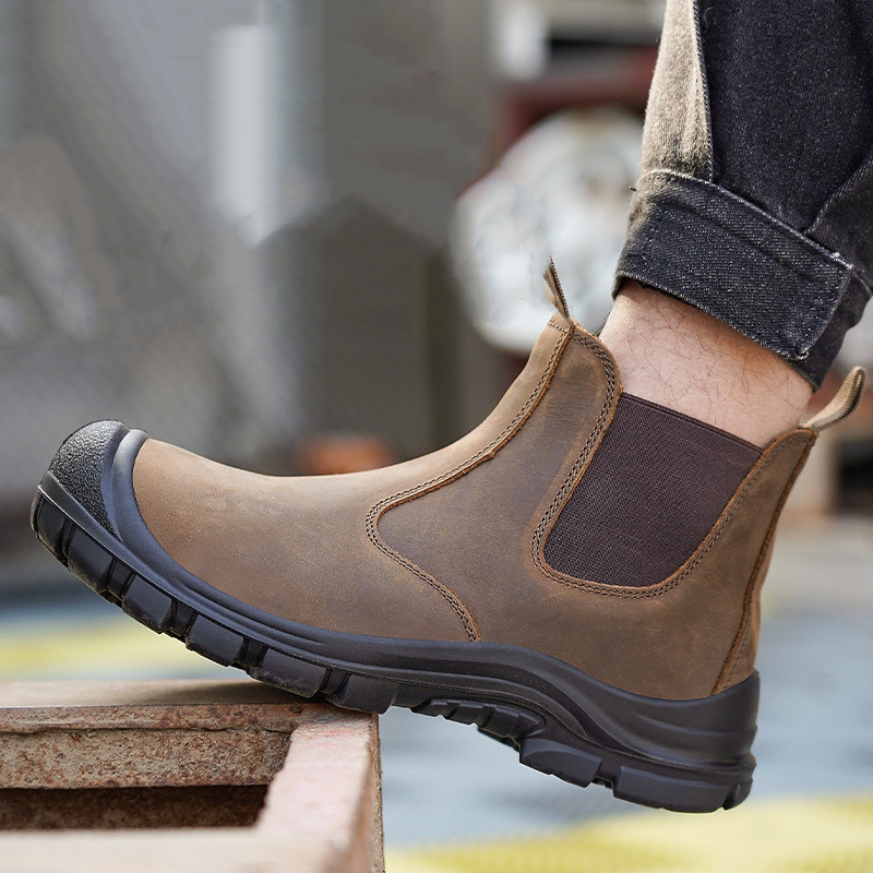 Chelsea Boots Men - Мужские модные стальные носки большого размера,