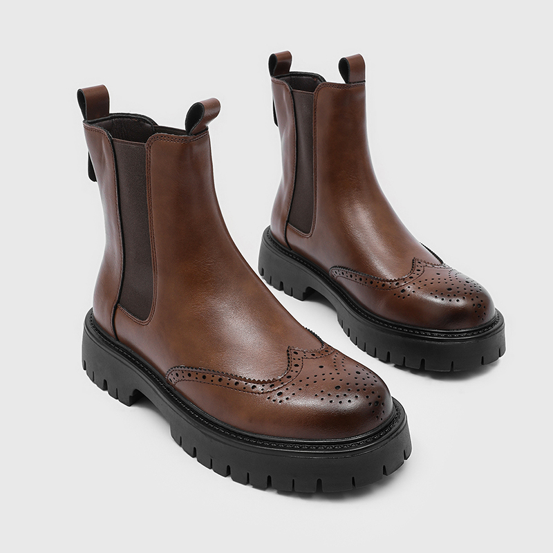 Chelsea Boots Men - Высококачественные мужские ботинки челси с резными