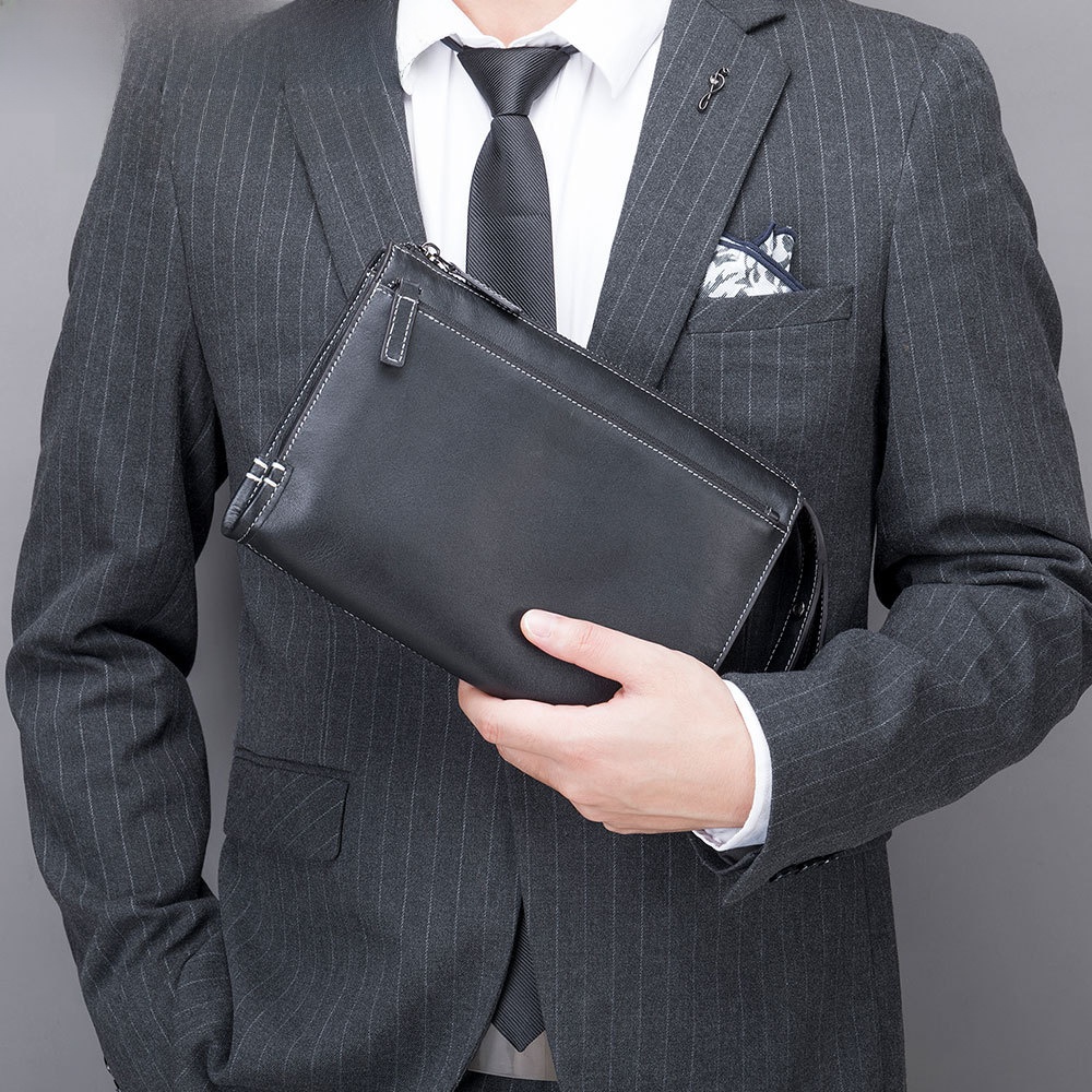 Men Fashion Korean Style - Модная мужская сумка-клатч из натуральной кожи