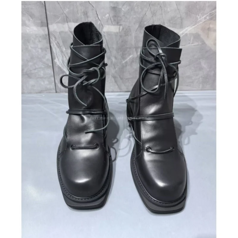 Chelsea Boots Men - Черные мужские короткие ботинки из натуральной