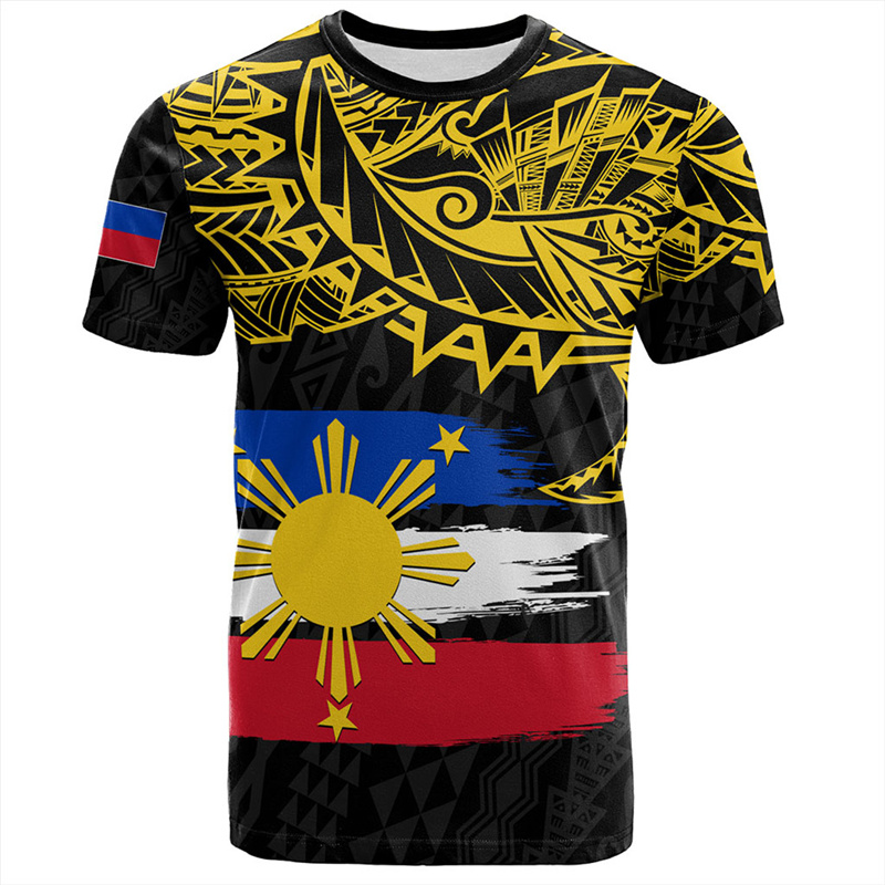 Men'S Fashion Philippines - Футболка с 3D-принтом герба Филиппины в