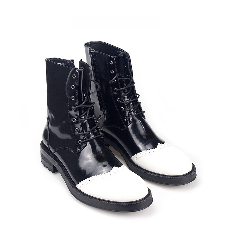 Мужские черно-белые мотоциклет – обзор и цена Chelsea Boots Men