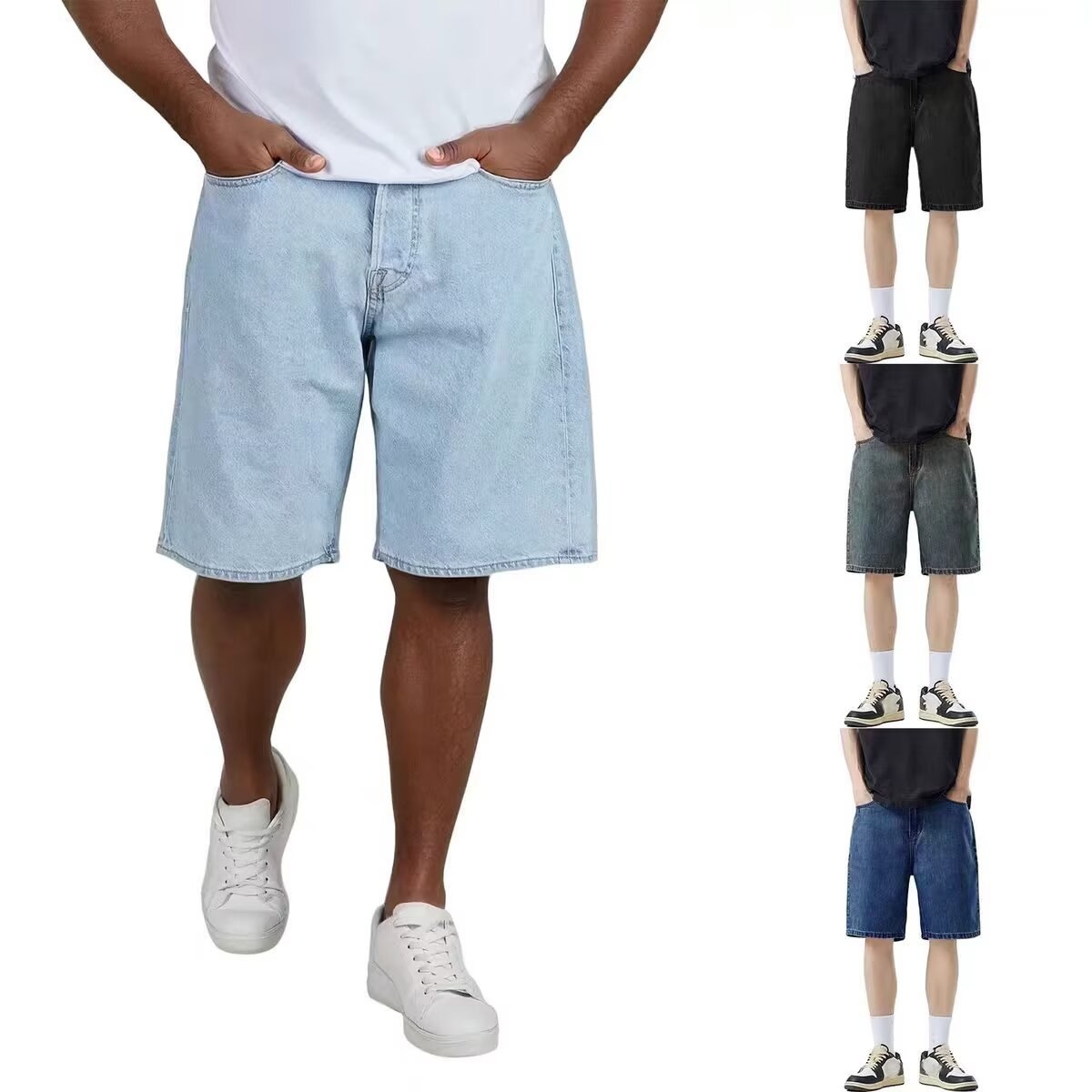 Новые мужские джинсовые шорты  – обзор и цена Men Fashion Korean Style